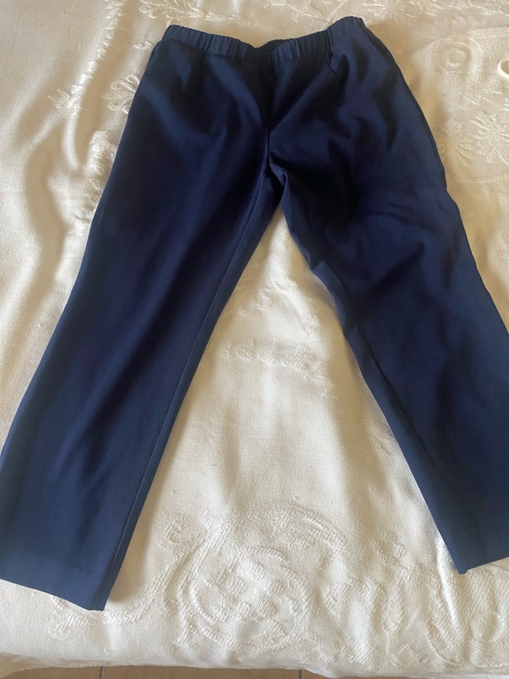 Allison Daley Navy Pull-On Petite Pants